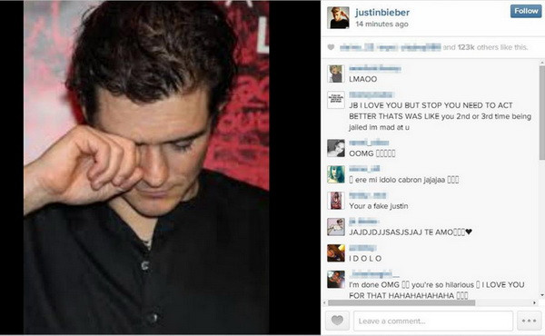 Justin Bieber đăng ảnh khiêu khích Orlando Bloom sau vụ xô xát ảnh 1