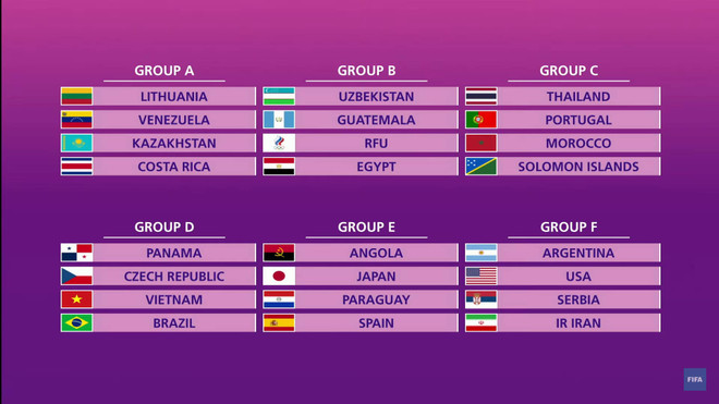 FIFA Futsal World Cup 2021: Việt Nam nằm chung bảng với Brazil ảnh 2