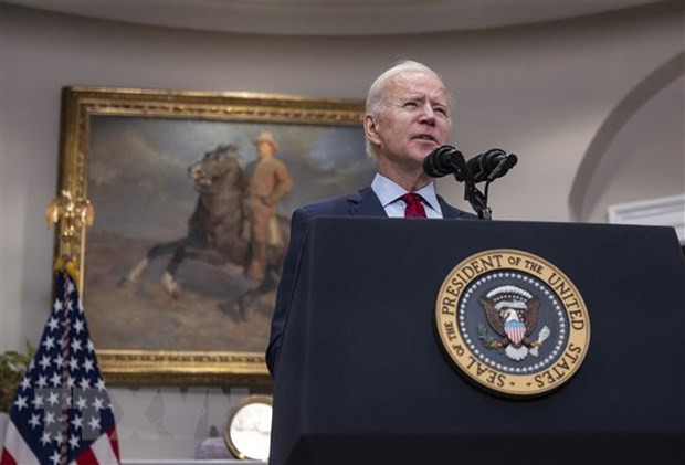 Tổng thống Mỹ Joe Biden. (Nguồn: AFP/TTXVN) Điểm khác biệt trong chính sách xuất khẩu vũ khí của Tổng thống Biden ảnh 1