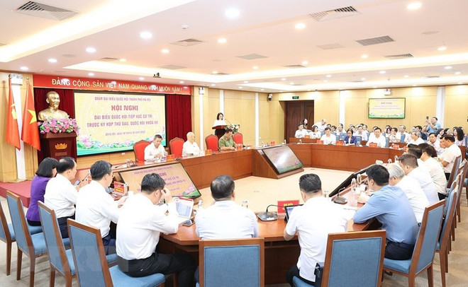 Tổng Bí thư Nguyễn Phú Trọng tiếp xúc cử tri Hà Nội trước Kỳ họp thứ 6 ảnh 1