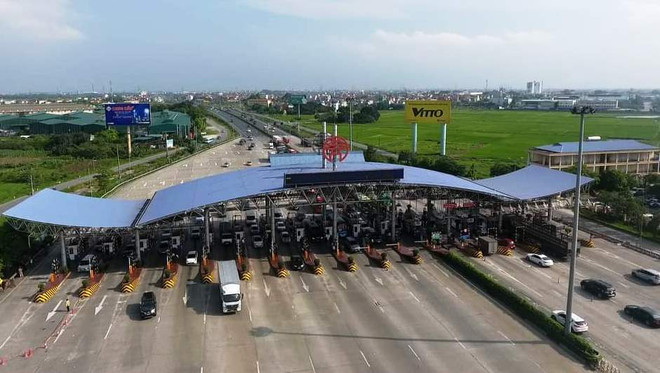 Trạm thu phí BOT cao tốc Pháp Vân-Cầu Giẽ. (Ảnh: CTV/Vietnam+) Trạm BOT Pháp Vân-Cầu Giẽ sẽ thu phí trở lại từ 6 giờ ngày 22/9 ảnh 1