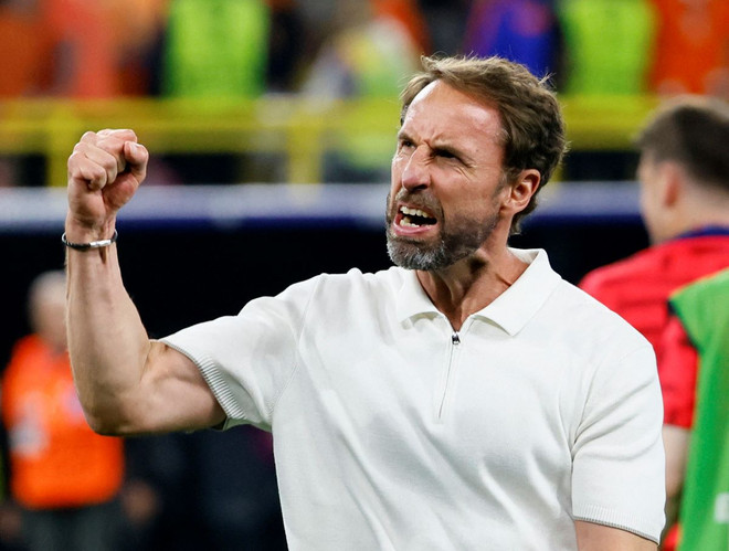 Huấn luyện viên Gareth Southgate lập nên dấu mốc chưa từng có trong lịch sử bóng đá Anh. (Nguồn: Reuters) Gareth Southgate-1107.jpg