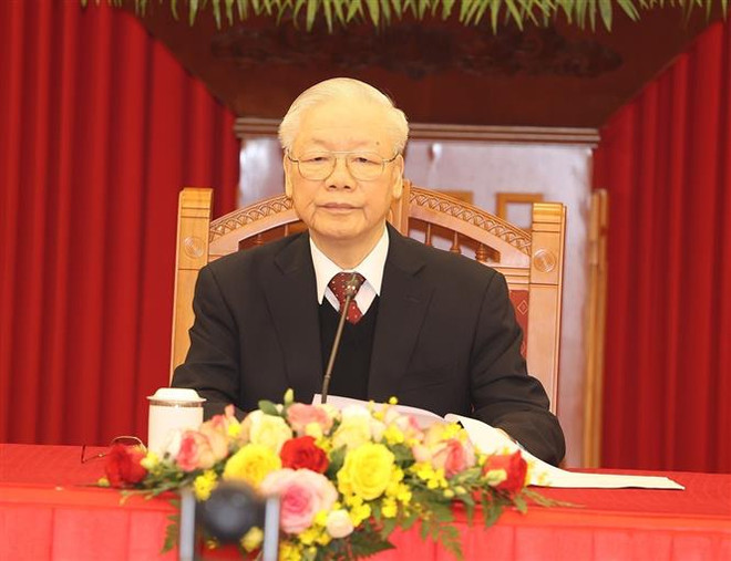 Tổng Bí thư Nguyễn Phú Trọng. (Ảnh : Trí Dũng/TTXVN) Tổng Bí thư Nguyễn Phú Trọng điện đàm với Bí thư thứ nhất Đảng CS Cuba ảnh 2