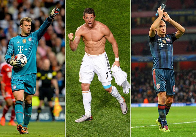 Ronaldo, Neuer và Robben đua danh hiệu UEFA, Messi bị loại ảnh 1