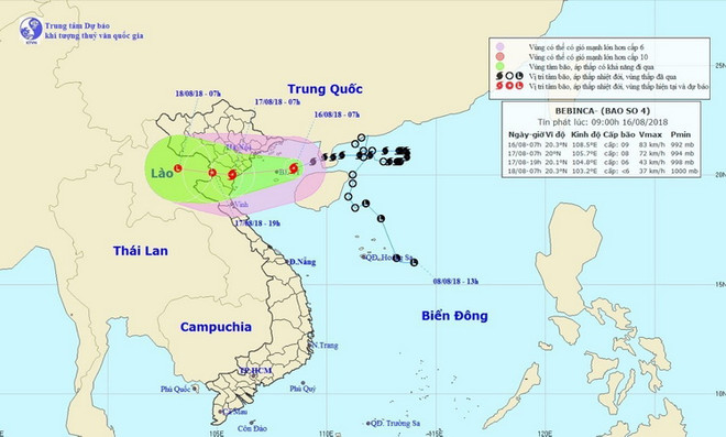 Bão số 4 ảnh hưởng trực tiếp đến các tỉnh từ Quảng Ninh đến Nghệ An ảnh 1