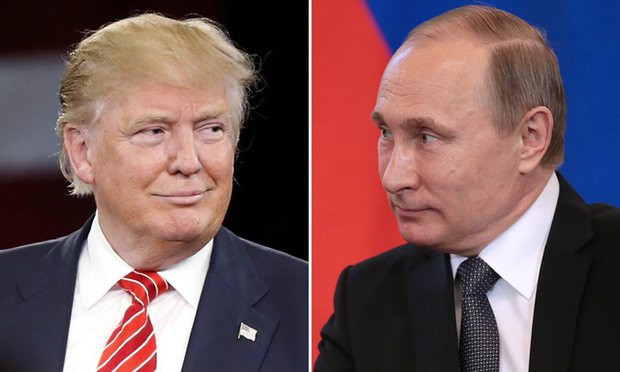 Tổng thống Mỹ Donald Trump và Tổng thống Nga Vladimir Putin. (Nguồn: AFP) Tổng thống Nga-Mỹ khẳng định mong muốn bình thường hóa quan hệ ảnh 1