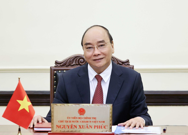 Chủ tịch nước Nguyễn Xuân Phúc. (Ảnh: Thống Nhất/TTXVN) Cam kết mạnh mẽ của Việt Nam trong giải quyết các thách thức toàn cầu ảnh 1