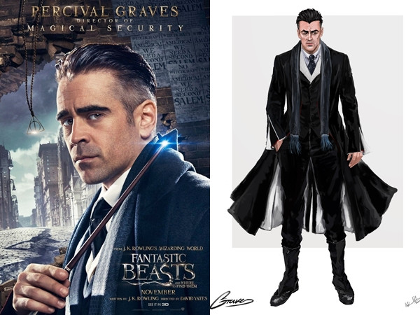 Tài tử Colin Farrell trong vai Percival Graves. Thời trang phù thủy trong thế giới phép thuật Fantastic Beasts ảnh 7