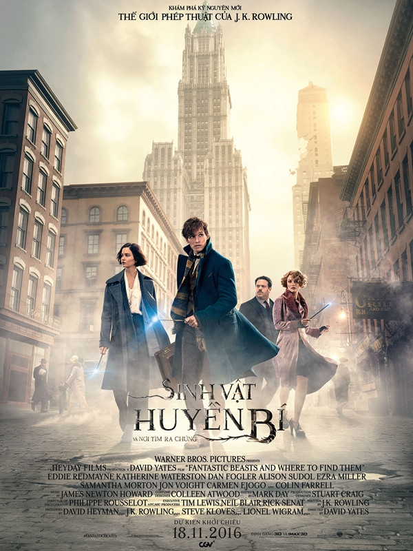 Tại Việt Nam, bộ phim "Fantastic Beasts" and where to find them (gọi tắt là "Fantastic Beasts") sẽ được khởi chiếu từ ngày 18/11 ở các cụm rạp của CGV Thời trang phù thủy trong thế giới phép thuật Fantastic Beasts ảnh 1