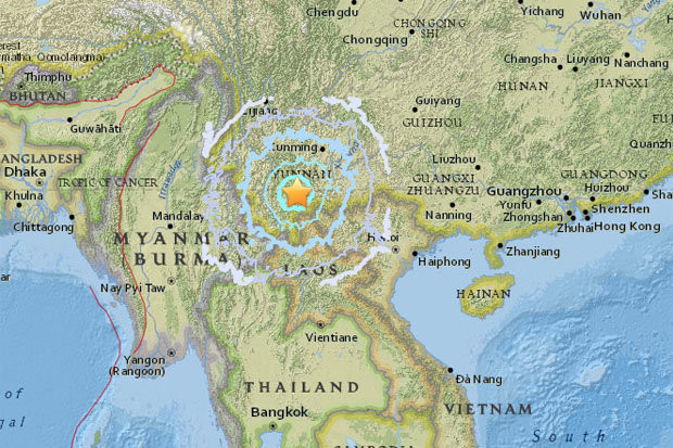 USGS: Động đất mạnh 5,6 độ tại tỉnh Vân Nam của Trung Quốc ảnh 1