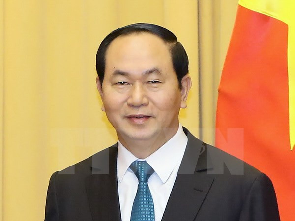 Chủ tịch nước Trần Đại Quang. (Ảnh: Nhan Sáng/TTXVN) Chủ tịch nước bắt đầu chuyến thăm cấp Nhà nước tới Italy ảnh 1