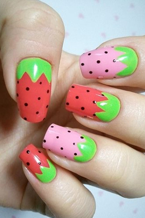 Níu kéo mùa Hè bằng xu hướng họa tiết móng tay trái cây ảnh 10