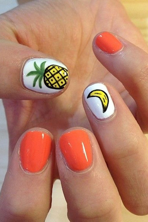 Níu kéo mùa Hè bằng xu hướng họa tiết móng tay trái cây ảnh 3