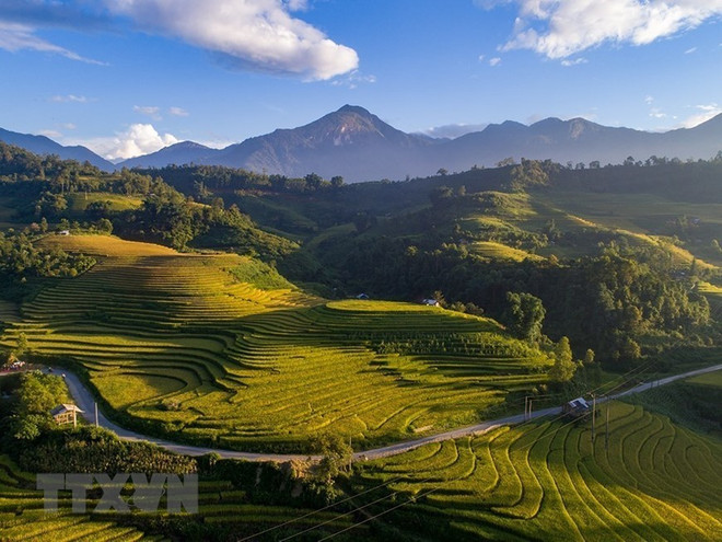 Chiều vàng Sa Pa. (Ảnh: Quốc Khánh/TTXVN) Điểm đến tuyệt vời vào mùa Thu ở châu Á: Điểm tên Sa Pa và Cần Thơ ảnh 1