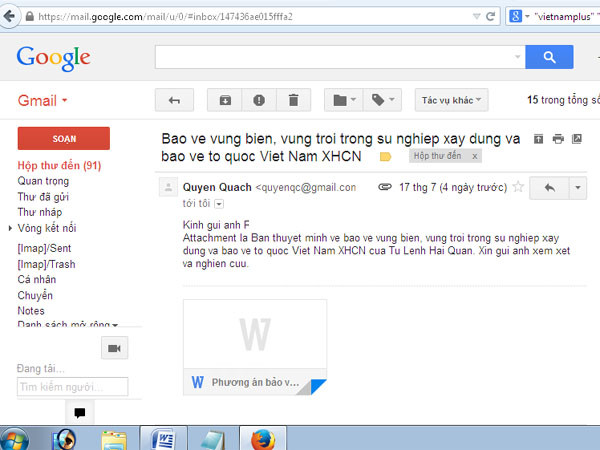 Lợi dụng căng thẳng ở Biển Đông để gửi email phát tán virus ảnh 1