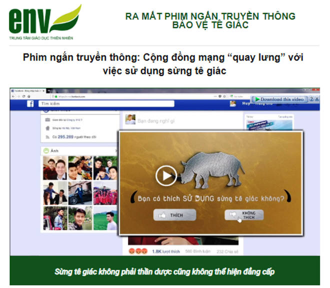 'Cộng đồng mạng quay lưng với việc sử dụng sừng tê giác' ảnh 1