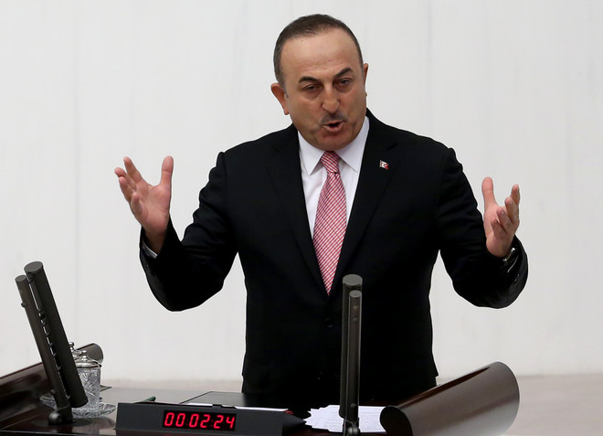Ngoại trưởng Thổ Nhĩ Kỳ Mevlut Cavusoglu. (Ảnh: AFP/TTXVN) Thổ Nhĩ Kỳ đánh giá đề xuất của Đức về vùng an toàn tại Syria ảnh 1