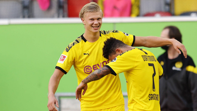 Haaland mang chiến thắng về cho Dortmund. (Nguồn: Getty Images) Kết quả Bundesliga: Dortmund níu kéo Bayern thêm một vòng đấu ảnh 1