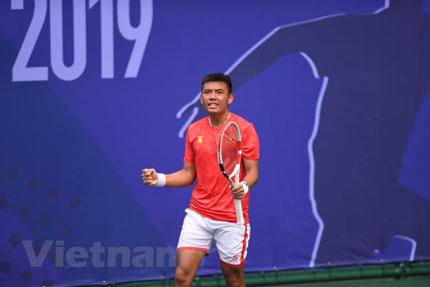 Tay vợt Lý Hoàng Nam. (Ảnh: Vietnam+) Việt Nam đăng cai Davis Cup nhóm III Khu vực châu Á-Thái Bình Dương ảnh 1