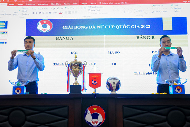 Bốc thăm chia bảng đấu. (Nguồn: VFF) Giải bóng đá nữ Cúp quốc gia năm 2022 sẽ khởi tranh ngày 6/8 ảnh 1