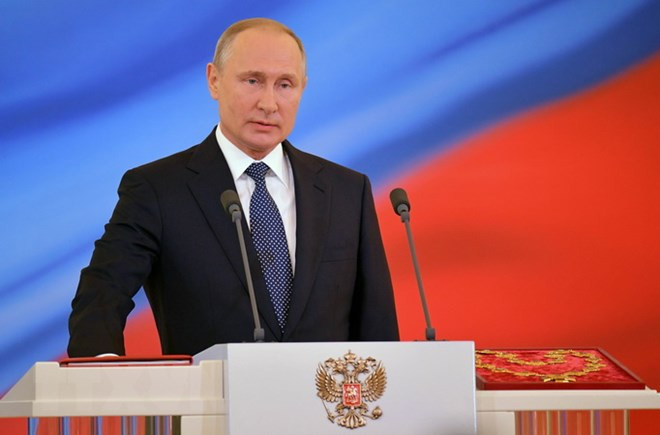 Tổng thống Nga Vladimir Putin. (Nguồn: THX/TTXVN) Tổng thống Putin tuyên bố Nga đặt chủ quyền cao hơn tất cả ảnh 1