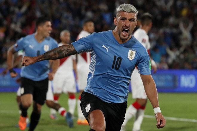Giorgian De Arrascaeta giúp Uruguay giành vé đến Qatar dự World Cup 2022. (Nguồn: elgrafico) Nam Mỹ xác định xong 4 đội giành suất trực tiếp dự World Cup 2022 ảnh 1