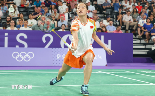 (Ảnh: Hoàng Linh/TTXVN) ttxvn_olympic_2024_thuy_linh_thang_tran_ra_quan_2.jpg