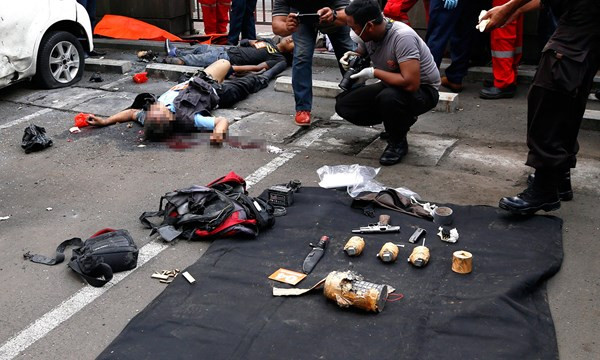 Xác minh thông tin về vũ khí trong vụ đánh bom tại Jakarta ảnh 1