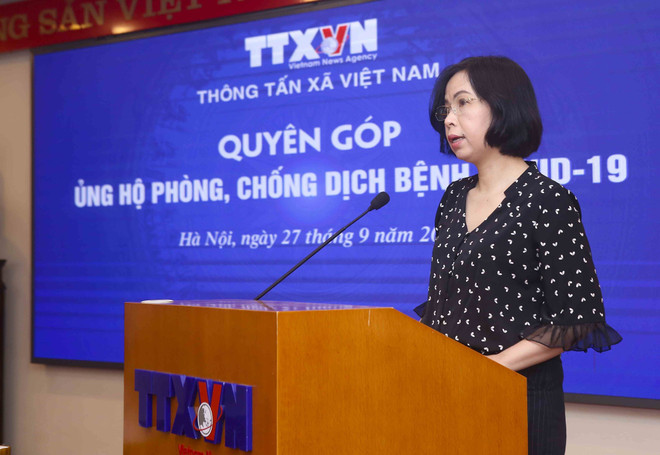 [Photo] TTXVN quyên góp ủng hộ phòng, chống dịch COVID-19 ảnh 2