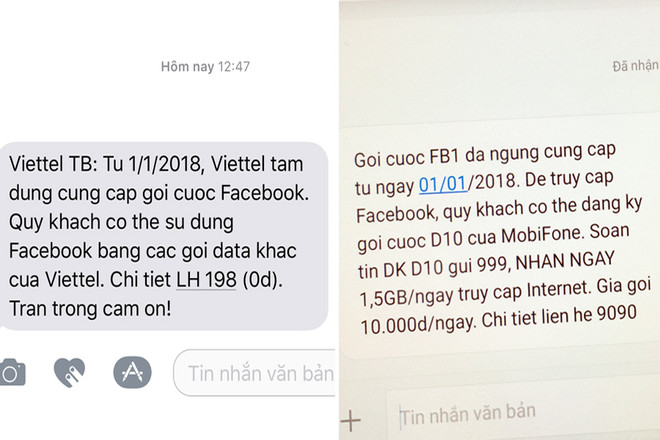 Nhà mạng đồng loạt ngưng gói cước lướt Facebook, YouTube ảnh 1