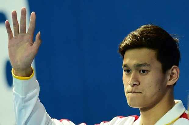 Kình ngư người Trung Quốc Sun Yang. (Nguồn: AFP) ''Kình ngư'' Sun Yang của Trung Quốc bị cấm thi đấu 8 năm ảnh 1