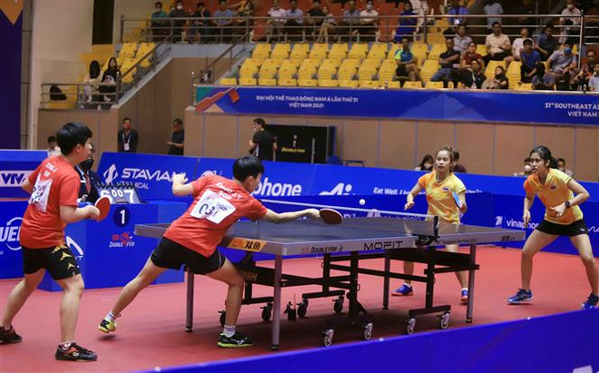Chung kết các nội dung đôi nam nữ, đôi nam, đôi nữ của môn Bóng bàn ảnh 1