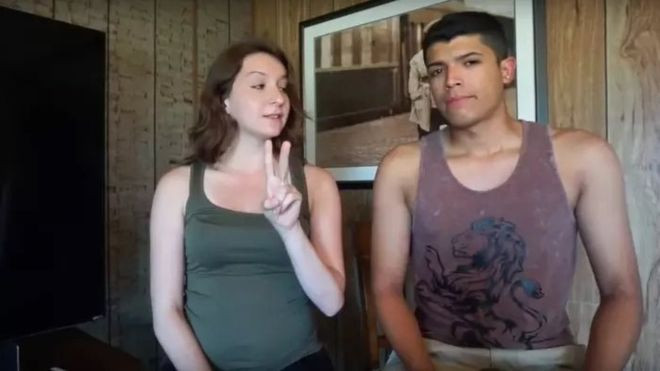 Monalisa Perez và người bạn trai xấu số Pedro Ruiz. (Nguồn: YouTube) Cô gái trẻ vô tình bắn chết bạn trai khi quay video trên YouTube ảnh 1