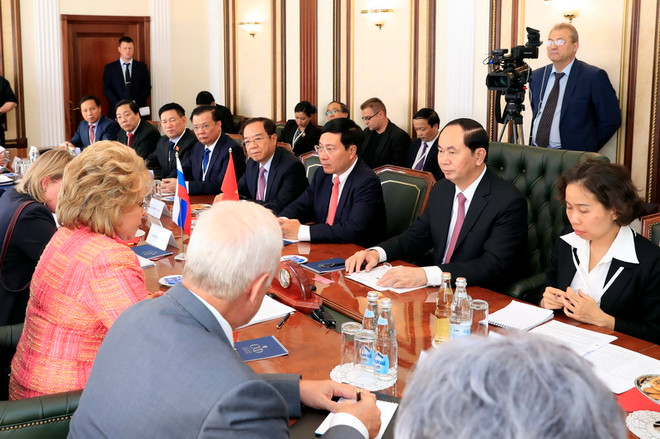 Chủ tịch nước Trần Đại Quang hội kiến Chủ tịch Hội đồng Liên bang Nga ảnh 2