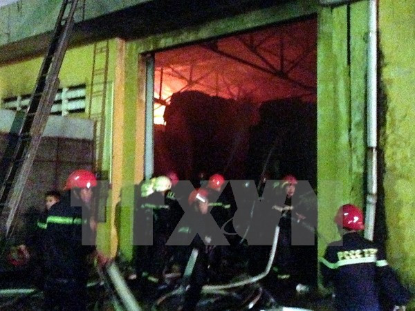 Dập tắt vụ hỏa hoạn tại dãy cửa hiệu ở Long Hồ-Vĩnh Long ảnh 1