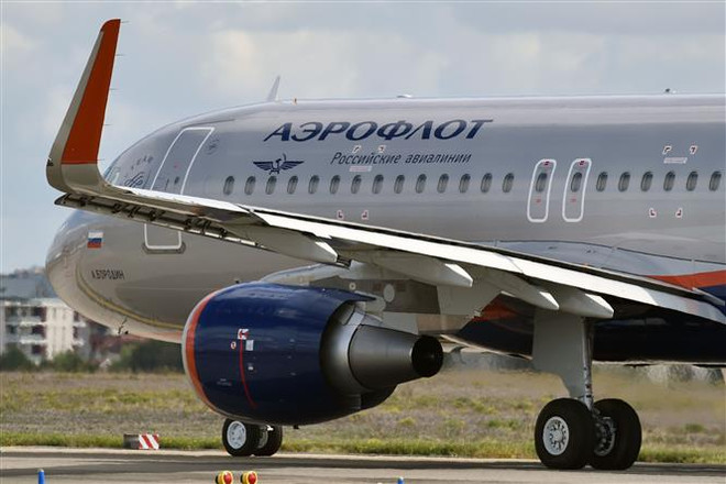 Máy bay của Hãng hàng không Aeroflot của Nga. (Nguồn: AFP/TTXVN) Chính phủ Nga hỗ trợ tài chính cho các hãng hàng không trong nước ảnh 1