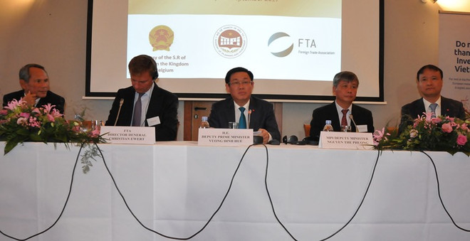 Phó Thủ tướng Vương Đình Huệ dự Tọa đàm xúc tiến đầu tư tại Brussels ảnh 1