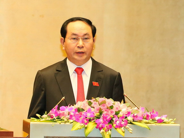 Đảng ủy Công an TW, Bộ Công an chúc mừng Chủ tịch nước Trần Đại Quang ảnh 1