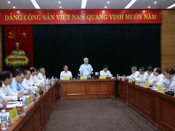 Tổng Bí thư làm việc với Ban Cán sự Đảng Bộ Công Thương ảnh 1