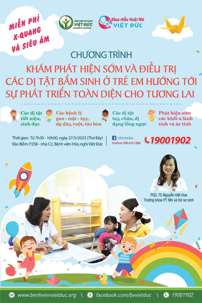 Bệnh viện Việt Đức Hà Nội khám miễn phí về bệnh lý thường gặp ở trẻ em ảnh 1