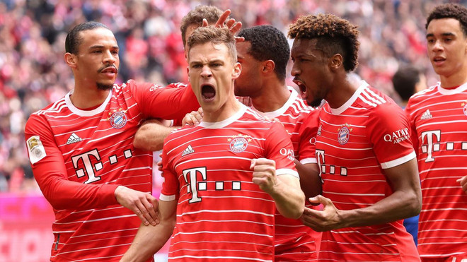 Bayern lần đầu ghi 6 bàn trong 1 trận đấu ở năm 2023. (Nguồn: Getty Images) Bundesliga: Bayern và Dortmund cạnh tranh ngôi vương quyết liệt ảnh 1