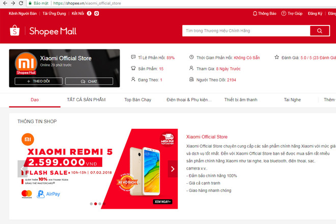 Shopee ‘bắt tay’ Xiaomi độc quyền cung cấp điện thoại Redmi 5 ảnh 1