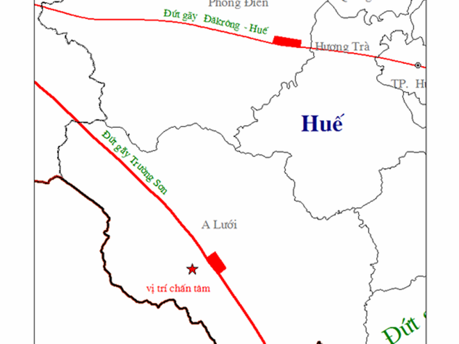 Thừa Thiên-Huế: Lại xảy ra động đất 3,3 độ Richter tại A Lưới ảnh 1