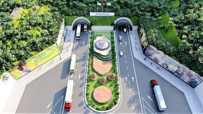 Phối cảnh phương tiện lưu thông qua Hầm Đông Khê trên tuyến Cao tốc Đồng Đăng-Trà Lĩnh. phoi canh cao toc.jpg
