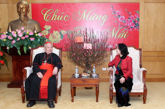 Đoàn Tổng Giáo phận Hà Nội chúc Tết Ban Dân vận Trung ương TW ảnh 1