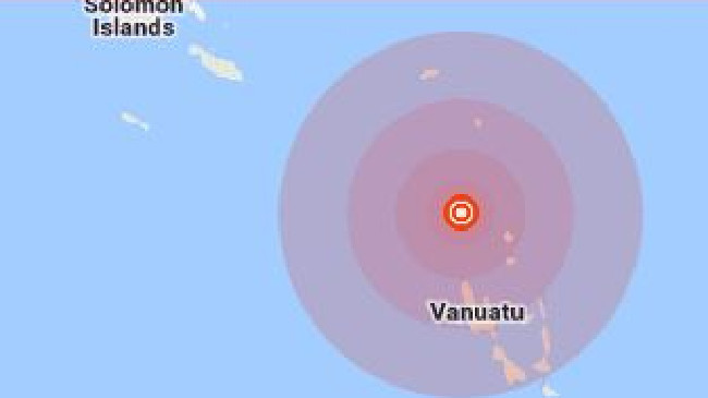 Động đất mạnh 5,7 độ Richter làm rung chuyển Tây Bắc Vanuatu ảnh 1