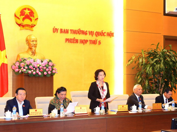 Chủ tịch Quốc hội Nguyễn Thị Kim Ngân phát biểu khai mạc. (Ảnh: Trọng Đức/TTXVN) Cho ý kiến về việc chuẩn bị Kỳ họp thứ 3 Quốc hội XIV ảnh 1