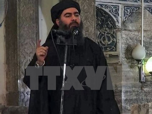 Thủ lĩnh IS Abu Bakr al-Baghdadi. (Nguồn: EPA/TTXVN) Nga chưa xác nhận việc tiêu diệt được thủ lĩnh của tổ chức IS ảnh 1