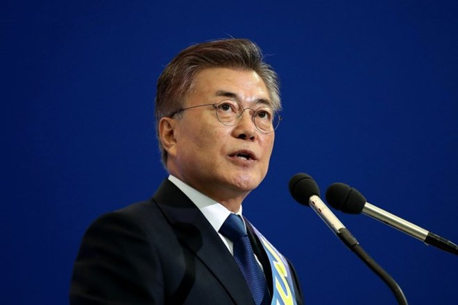 Tổng thống Hàn Quốc Moon Jae-in. (Nguồn: Getty) Tổng thống Hàn Quốc không muốn bàn về một cuộc tấn công phủ đầu ảnh 1