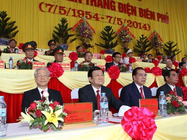 Lãnh đạo Đảng, Nhà nước dự kỷ niệm Chiến thắng Điện Biên Phủ ảnh 1